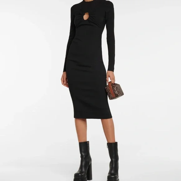 Versace Black Leather Platform Boots